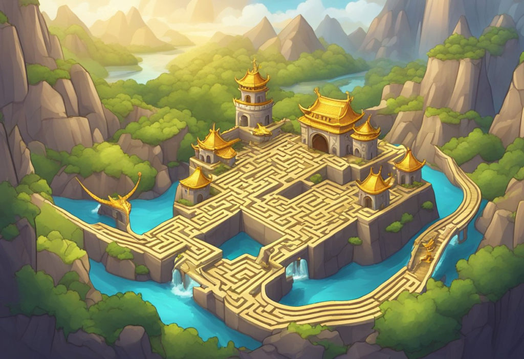 Dragons collecting maze coins in Dragon City to unlock rewards and progress through the maze