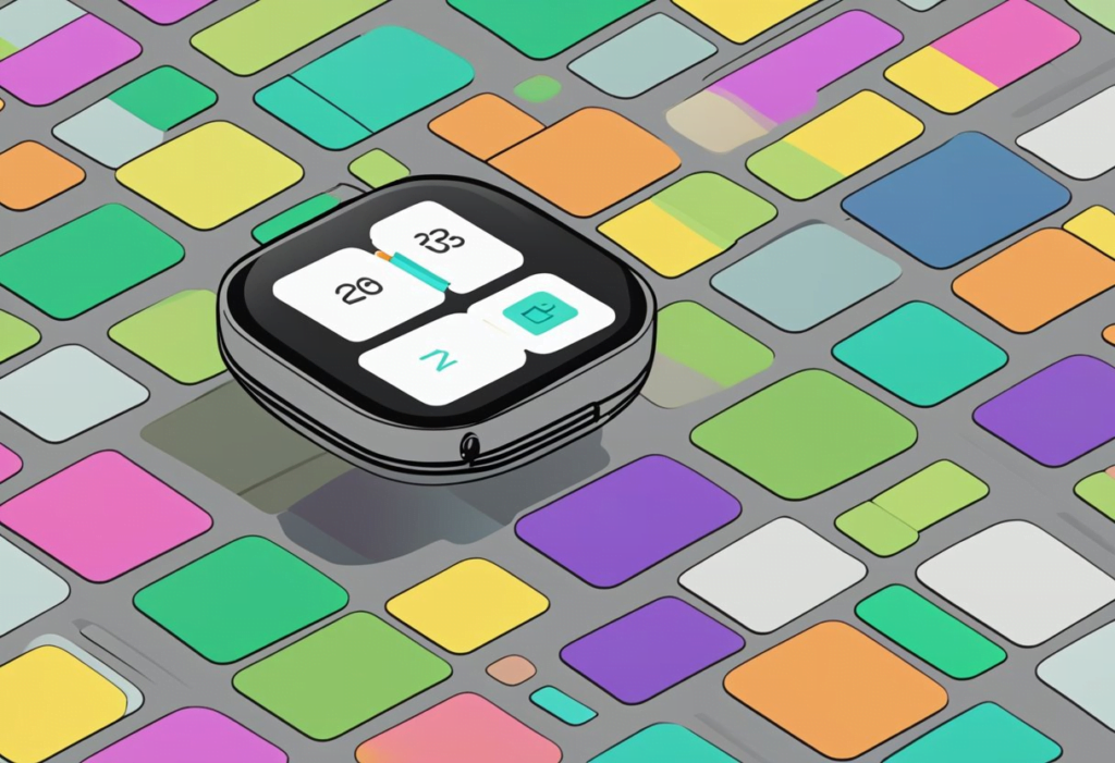 A watch displaying 2048 game with a tutorial on how to troubleshoot common issues while playing on Android Wear
